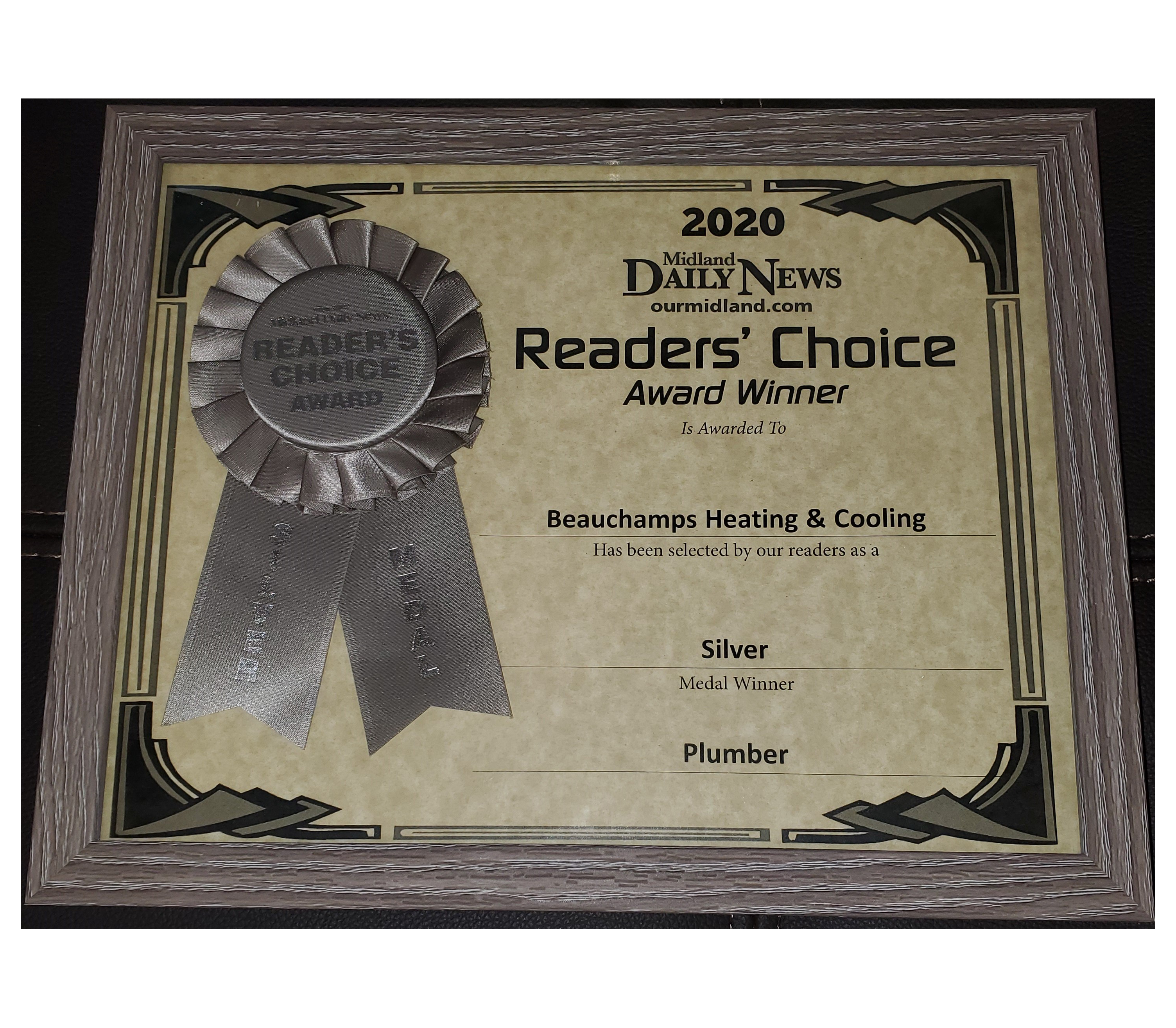 2020 - Silver - Reader's Choice Award for Plumbing